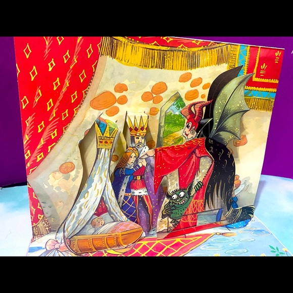 SLEEPING BEAUTY VINTAGE 90s POP-UP PICTURE STORY HARDCOVER BOOK BROWN WATSON - Picture 9 of 16